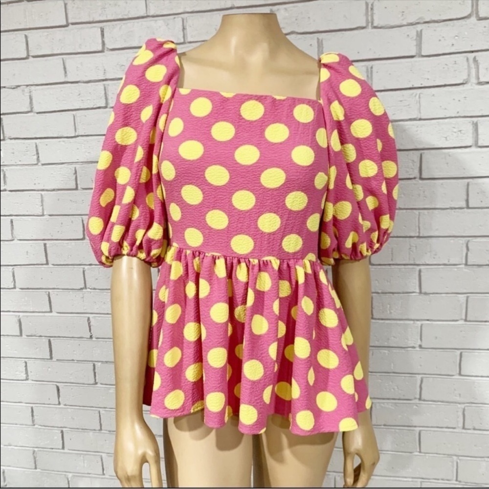 Stine Goya Women’s Irene Polka Dot Puff Sleeve Blouse